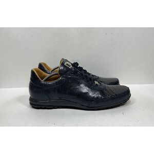 David Eden Sport Genuine Crocodile Leather Sneaker Shoes Blue Men's Size 12